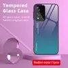 Estuches de vidrio degradado para Xiaomi Redmi Note 11 Pro Mi 11T 11 POCO X3 NFC Note9S Slim Hard Back Phone conque Fundas