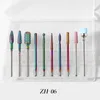 7 stijlen 10 stks set Keramische Nail Bits Nagelriem Reiniging Diamant Elektrische Polijsten Nail Boor Set Frees Pedicure Manicure Tool