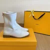 Designer stövlar för kvinnor karligrafi regn boot kvinna klänning skor äkta läder icke-slip vinter sko lady booties 35-40