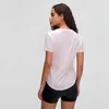 Yoga outfits tops solid color short sleeve quick dry indoor sport fitness tshirt moisture absorption gym running workout shirt fo8222808