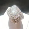 Обручальные кольца Dodo роскошные полные цирконевые баг, ширина 16 мм для женщин, красивые сияющие модные ювелирные изделия, целый ra01467792886