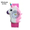 Ensemble de 10 pièces licorne poney bébé jouets cadeau enfants horloge enfants es enfant en bas âge garçon fille 1-9 ans enfant montre