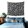 Tapestries Muzieknoten Naadloze Patroon Tapestry Kunst Muur Poster Opknoping Dekens Sofa Tafel Cover Home Decor