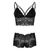 2 stks Mode Dames V-hals Stretch Babydoll Lace Sexy Lingerie Plus Size Pyjama Slaap Shorts Set Pijama Suit Slachtkleding Vrouwen Q0706