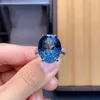 big size13*18mm Natural London Blue Topaz Gemstone Trendy Ring for Women Real 925 Sterling Silver Fine Jewelry birthstone gift 211217