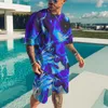 Men's Tracksuits In The Summer Of 2022 T-shirts Large And Loose Oversize Fashion Set Short Sleeve 3D Printed Casual T-shirt Male Man
