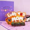 Mutter-Geburtstags-Grußkarte, kreative 3D-Pop-Up-Love U Mom-Grußkarte für Geburtstag, Erntedankfest