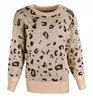 Pulls pour femmes YELITE mode femme pull tricoté léopard hiver Animal imprimé épais à manches longues femme pulls décontracté hauts