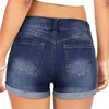 kvinnliga dekaler hög midja spets shorts sommar kvinnors strand resort bohemia kort jeans hål tvättad denim shorts kvinnlig 210611