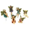 Fairy Garden - 6st Miniatyr Fairies Figuriner Tillbehör för utomhus eller husinredning Fairy Garden Supplies Drop 210607