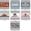 Metal em relevo sinais de estanho placas de licença vintage para casa loja de parede decoração metal sinais de lata garagem pintura placa de placa 15x30cm