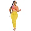 Summer Designer Women Two Piece Bra Dress Suit Sexy Crop Top Pleated Bandage Skirt Sets One Step Long Skirts Clubwear