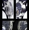 Relógio de luxo homem céu relógios de pulso lua automático super turbilhão moda fase luminosa couro