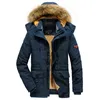 Uaicestar homens jaqueta de inverno parkas casaco colar de pele moda engrossar casacos quentes casuais de alta qualidade tamanho grande 6xl homens 211129