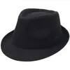 Breite Krempe Hüte Jazz Top Hut Herren Schwarz Klassische Fedora Herbst und Winter Britischer Stil Woolen Panama Gentleman Großhandel