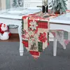 Christmas Decoration Table Flag Plaid Fabric Xmas Tables Runner Creative European Home Coffee Desktop Tablecloth