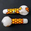 Bellissime pipe in vetro 3D Bee Comb Smoking Dogo Spoon Pipe per fumare HandPipes Bong Tobacco Free Ship