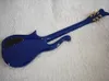 6 Strings Unusual Shaped Navy Blue Electric Guitar with CNC Carved Body,Gold Hardware,High Quality