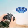 Titta på Gest Control Kids Toy UFO Induktion Aircraft Suspension Mini Drone Toys Inductive Flying Spinning Smart Drone Sensor LED Light Quadcopter Ny design