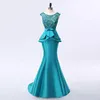 Mulheres elegantes Sereia Formal Vestidos de Noite 2021 Laço Sexy Backless Appliqued Plus Size Vestido de Prom Ocasião Vestidos de Partido Tanque Robe de Soriee Mariage