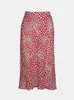 BBWM امرأة الفرنسية نمط صغير ديزي القلب ليوبارد طباعة الحرير البوق التنانير خمر أنيق المرأة الصيف عارضة ضئيلة الخصر تنورة 210629