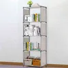 5-hylla bokhylla Boka hyllor 4-hylla bokhylla Förvaringsfack Böcker Display Shelving Unit Arrangör 5-Shelf Storage Shelves Rack 210705