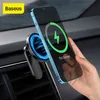 Baseus 15W Car Mount Charger Magnetic Suction Center Dashboard Air Outlet Holder Wireless Charging for iPhone 12 Series