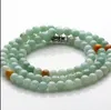 21 Inch Length Rare 100% Natural Rainbow /Jadeite Lucky 5mm Beads Necklace