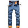 Hombres Jeans Denim Designer Negro Azul para Hombres Tamaño 28-38 40 42 2022 Otoño Invierno más Velvet Hip Hop Punk Streetwear