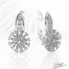 Pataya White Snowflake Natural Zircon Dingle Earring Luxury Fashion Jewelry 585 Rose Gold Wedding Engagement 2106247020554