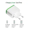 4 portar USB-laddare EU-kontakt 5V 4A Smart Wall Adapter Mobiltelefon Laddningsdatanordning för Samsung Xiaomi