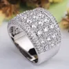 Bagues de fiançailles en diamant simulé pour hommes, bijoux, nouvelle bague de mariage en argent Zircon de haute qualité à la mode pour femmes 4853931