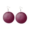 Boucles d'oreilles rondes en bois naturel solide simple cercle boucles d'oreilles Style de bijoux pour les femmes