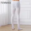 FENNASI Men's Tights White Lengthened Pantyhose Spring And Autumn Thin Running Sports Basketball Yoga Gym Tights Y0811