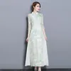 Vietnam Vestito per Le Donne Ao Dai 2021 Primavera Estate Nuovo Floreale Elegante Cheongsam Tradizionale Folk Qipao Vestiti Asiatici Vestidos228D