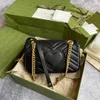 ファッションマーモントの女性Luxurysデザイナーバッグ446744リアルレザーハンドバッグチェーンコスメティックメッセンジャーショッピングショルダーバッグトートレディウォレット財布