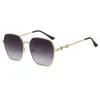 Occhiali da sole Goggle UV400 Donna Uomo Occhiali in metallo Gradiente Ocean Lens Luxury Vintage Designer Travel Sun 2022