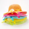 사랑스러운 해바라기 꽃 모자 어린이 Sunhat 아기 소녀 캐주얼 해변 태양 짚 모자+빨대 핸드백 2pcs/세트 9 색 kbh89