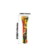 Mini tubo colorato in silicone con tubo di vetro Corno Fda Herb Tubi per fumatori Filtro per sigarette Tabacco Utensile manuale WLL1076