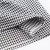 Bclout Black White Plaid Dress Vintage Puff Sleeve Mini Dress Woman Autumn Square Collar Casual Lady Vestido Zipper Sexy 210303