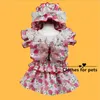 Jurk bloemen pop lente zomer outfits kleding voor kleine partij hond rok puppy kostuum huisdieren nieuw