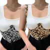 B￤lten Sexig korsett Topp Summer Patchwork Slim Bustier Leopard Print Backless Suspenders for Womens