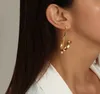 Pendientes de tuerca irregulares de aro cuadrado minimalista Retro, pendiente de moda de viento frío exagerado para mujer, accesorios de apertura 5575340