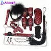 NXY Adult Toys SMLOVE Level A PU Handcuffs Whip Collar BDSM Bondage Rope Mask Ball Gag Nipple Adults Sex For Couples Women Gay 1201