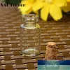 10 pièces petits bocaux en verre Mason Jar Message flacons bouchon en liège bouteille bricolage sangle stockage 24*12mm ZH210