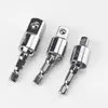 1 st Electric Drill Socket Adapter för slagdrivrutin med hex skaft till fyrkantig uttagsborrning Roterbar förlängning 1/4 "3/8" 1/2 "