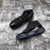 Cap And Gown 11 Prom Night Blackout 11S XI Basketball Shoes Men Authentic Real Carbon Fiber Sports Sneakers 378037-005