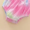 Baby Tie Dye Outfit Pak Kinderkleding Set Pit Strip Overall Kant Stitching Jumpsuit Hoofdband 2pcs / Set YL434