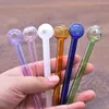 4inch Colorful Glass Oil Burner Pipe glass tube smoking pipes tobcco herb glass oil nails Water Hand Pipes Smoking Accessories dhl free