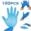 100 adet tek kullanımlık eldivenler siyah gıda temizleme restoranı ev işleri koruyucu nitril karışım eldivenleri latekssiz güvenlik #54660456